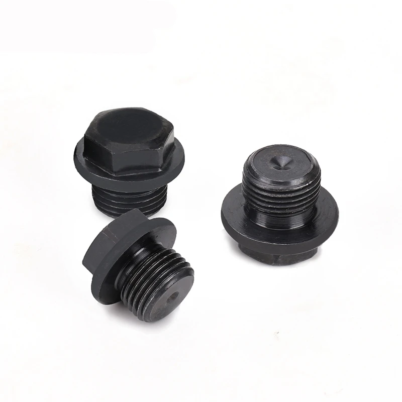 M8 M10 M12 M14 M16 M18 M20 M22 M24 Metric Male Carbon Steel End Plug With Flange Hex Head Hydraulic pipe fitting hose pipe fitting pipe plug