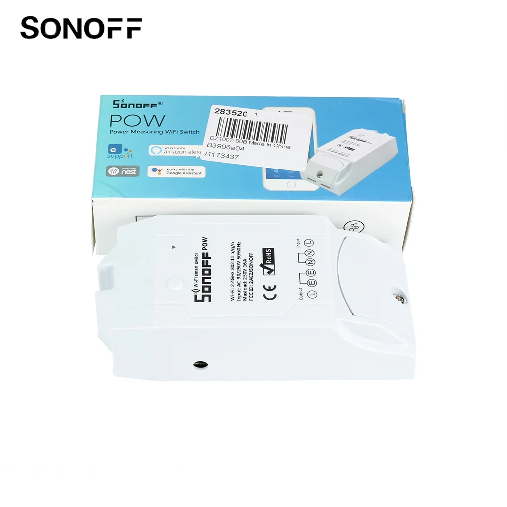 

Sonoff Pow Wireless Remote Control WiFi Switch ON/Off 16A With Power Consumption Measurement For Android IOS
