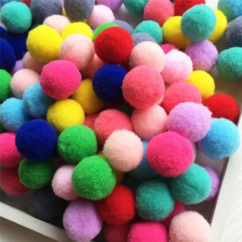 Buy 100Pcs/Lot 2cm Multi Color Pompom Fur Balls Craft