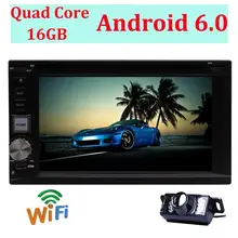Camera Included! Android 6.0 2 DIN HeadUnit Support WIFI OBD USB SD SWC Mirror link Radio Stereo Multimedia Station Navigation