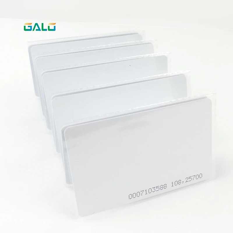 

10pcs/lot rfid card 125khz TK4100 blank smart card EM4100 ID pvc card with UID series number for access control system