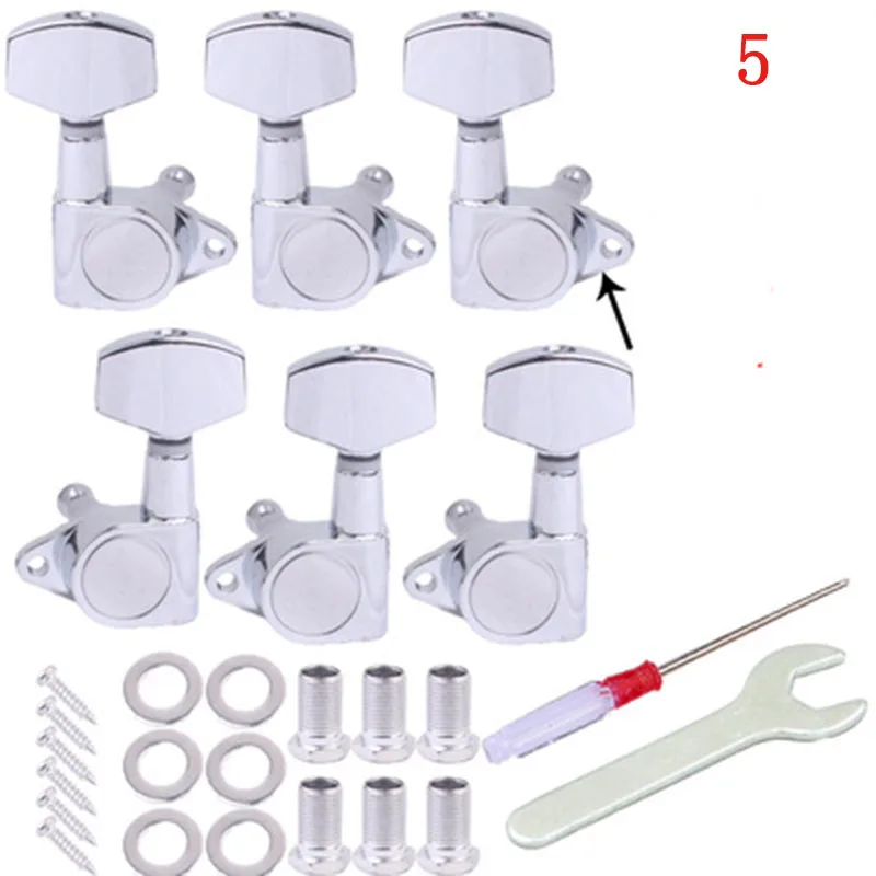 1 компл. 6 шт. электрическая гитара струны поворотные колышки 3R 3L железные закрытые классические головки Тернер ручка заблокирована аксессуары для гитары запчасти