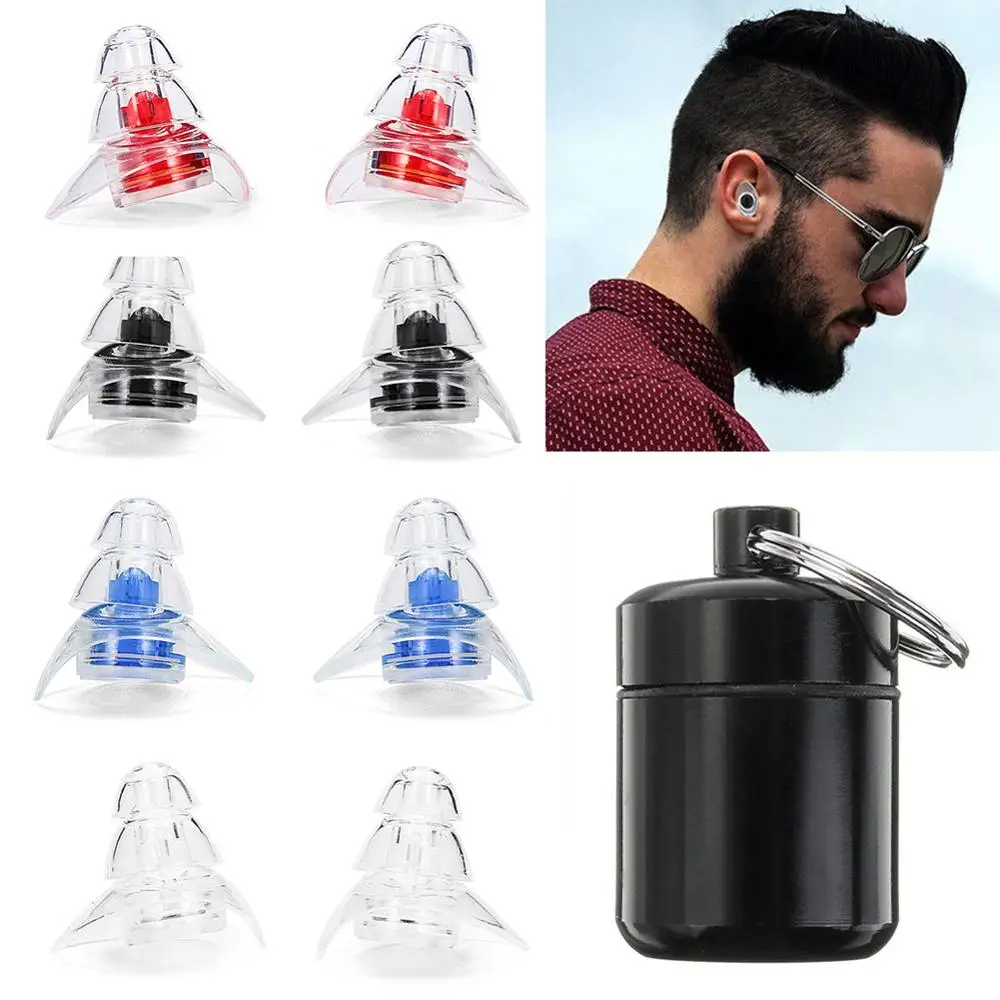 

2 Pairs Noise Cancelling Earplugs With Carrying Case Hearing Protection Ear plugs For Sleeping Study Concert Motor Sports