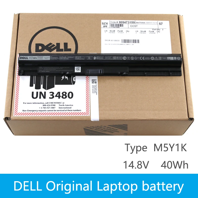 Batería Original del ordenador portátil para DELL Vostro 3451 3458 3551 3558 V3458 V3451 N3558 N5558 WKRJ2 GXVJ3 HD4J0 K185W M5Y1K 14,8 V 40WH - 1