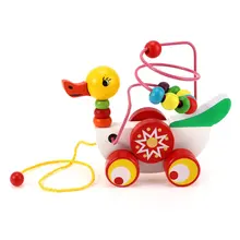 Детские деревянные головоломки, развивающие игрушки, многоцветный креативный трейлер-Утенок, деревянная головоломка, детский подарок на день рождения, игрушки