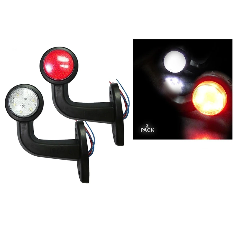 

Plastic Replacement Accessory Car lights 1 pair HL-Q-014-P 12 LED Small Size Curved Rod Doubled sided Practical