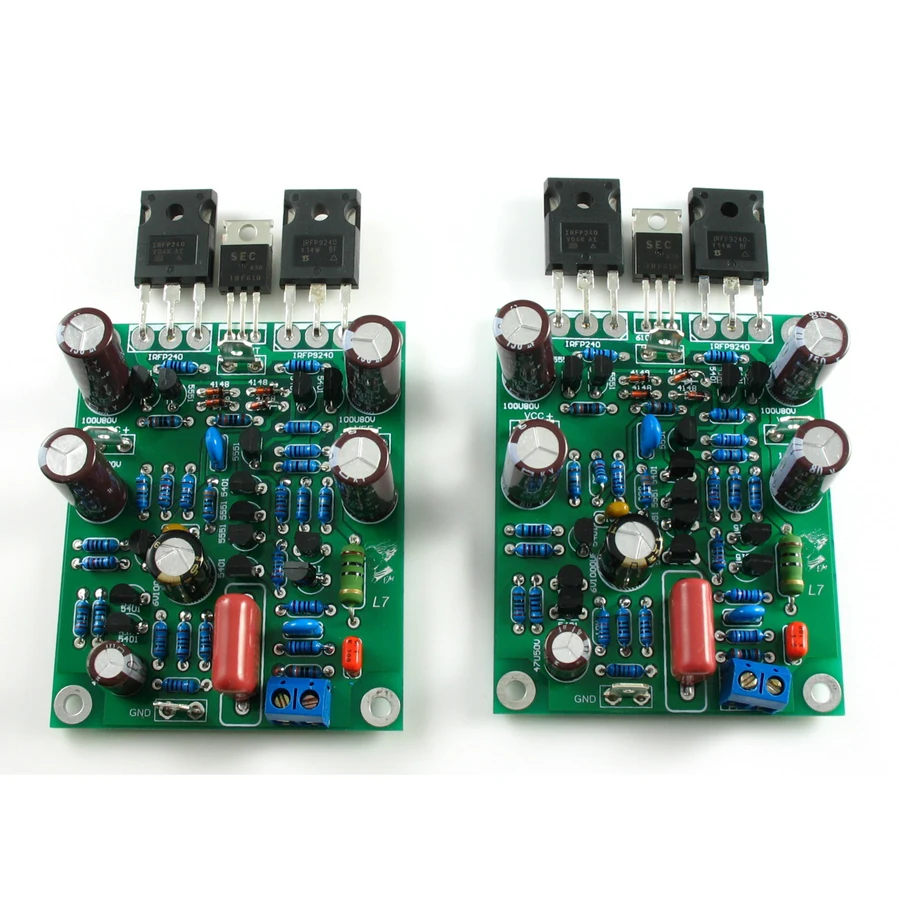 Assemble L7 MOSFET high speed FET 300W+300W 4ohm power audio amplifier