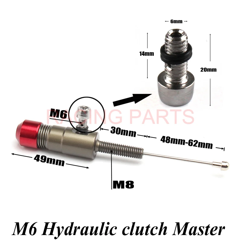 Гидравлическая сцепления Главный тормозной цилиндр насоса M6 банджо для мотоцикла Dirt Pit Bike Мотокросс Supermotor