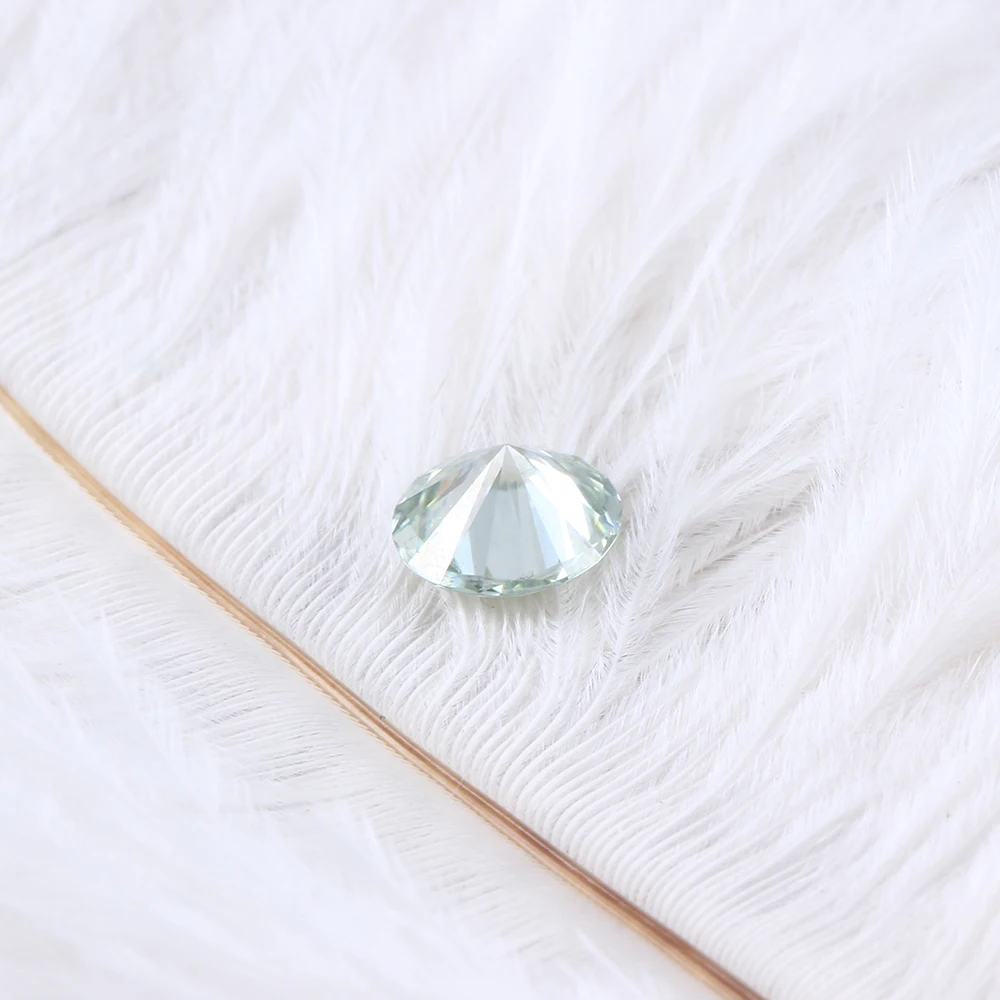 Transmems 1 штука 6,5 мм небольшой голубой Муассанит россыпью камня эквивалент бриллианта вес 1ct Муассанит алмаз для изготовления ювелирных изделий