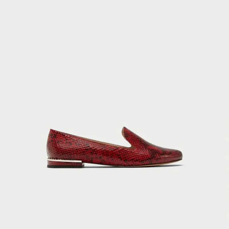 burgundy_round_toe_flats_python_loafers_for_women_2_ - 