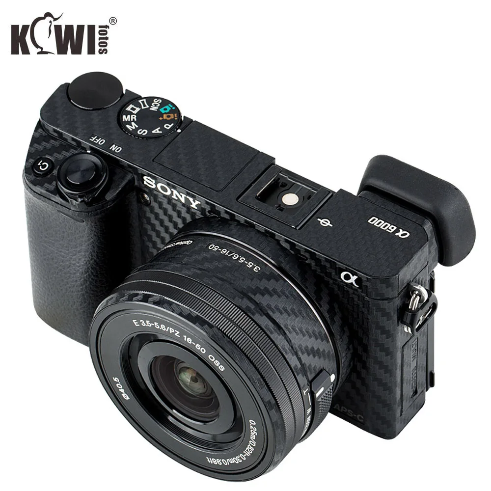 KIWIFOTOS KS-A6000CF камера из углеродного волокна пленка Комплект для sony A6000+ 16-50 мм объектив наклейки для камеры s украшения