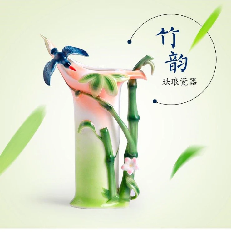 

ceramic bird flowers vase designs home decor large floor vases for wedding decoration ceramic handicraft porcelain figurines