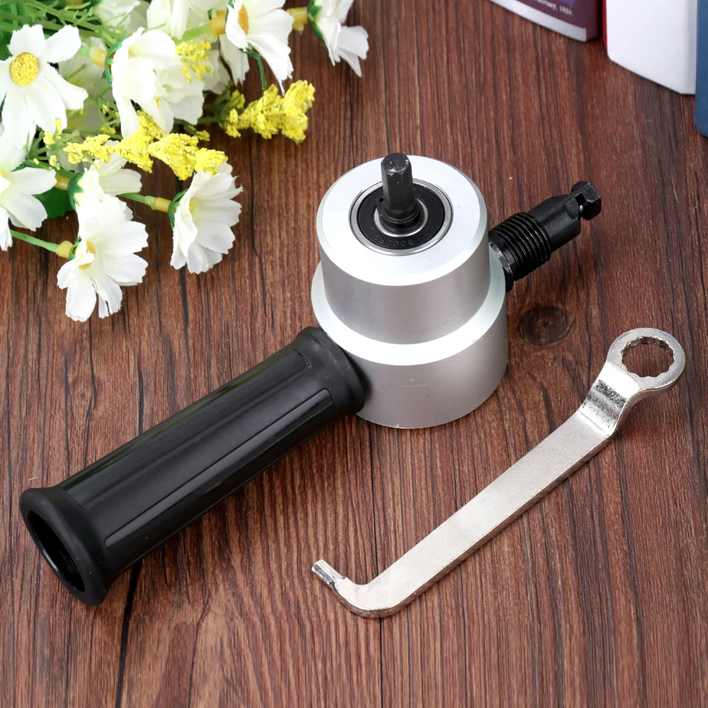 Nibble Metal Cutting Double Head Sheet Nibbler Saw Cutter Tool Drill Attachment Free Cutting Tool Power
