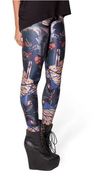 Горячее предложение! Распродажа! Красные Полосатые Леггинсы с цифровым принтом в готическом стиле, креативные Модные женские облегающие брюки для фитнеса, популярные брюки, брендовая одежда, BL-101 - Цвет: BL131