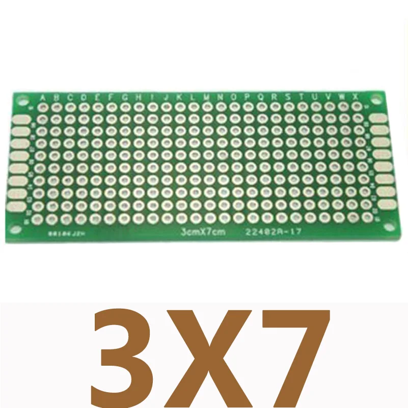 10 шт./лот 3x7 см Double Side Прототип PCB Универсальный печатные платы DIY экспериментальная пластина - изображение