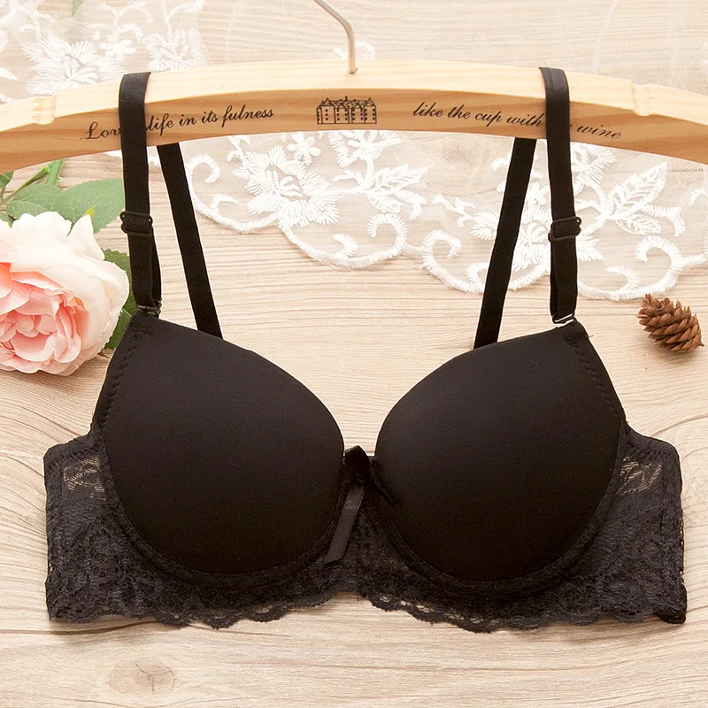 Yasemeen Thin Push Up Bras for Women Underwear Gather Sexy Lace Solid