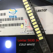 100PCS FOR Lextar 5630 SMD LED Backlight LED 5730 0.5W 3V PLCC-4 Cool white LCD Backlight for TV LEXTARE