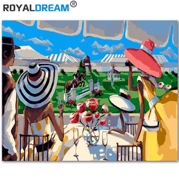 

ROYALDREAM race DIY Painting By Numbers Canvas Painitng Home Wall Art Picture Coloring By Numbers For Home Decor