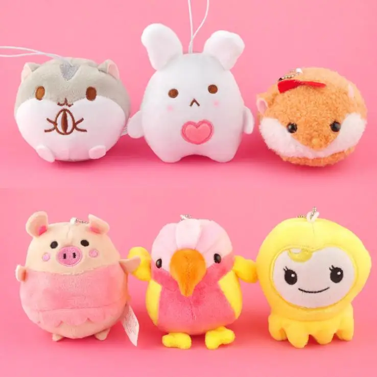 

Cute minni animal plush pendant toy doll clamshell doll plush keychain 10cm 9 different group wj04