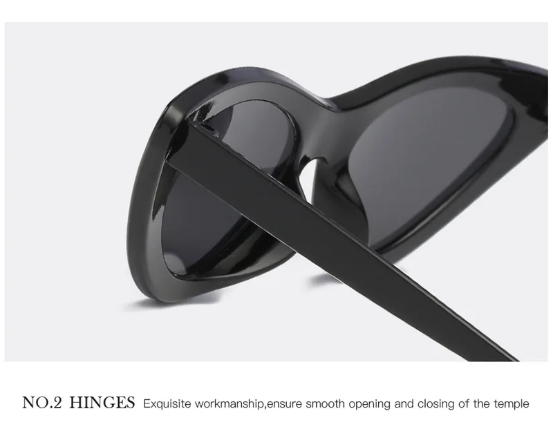 Модные очки в стиле «кошачий глаз бренд дизайнерские женские солнцезащитные очки личность трендовый милый ретро солнцезащитные очки без оправы очки Oculos De Sol