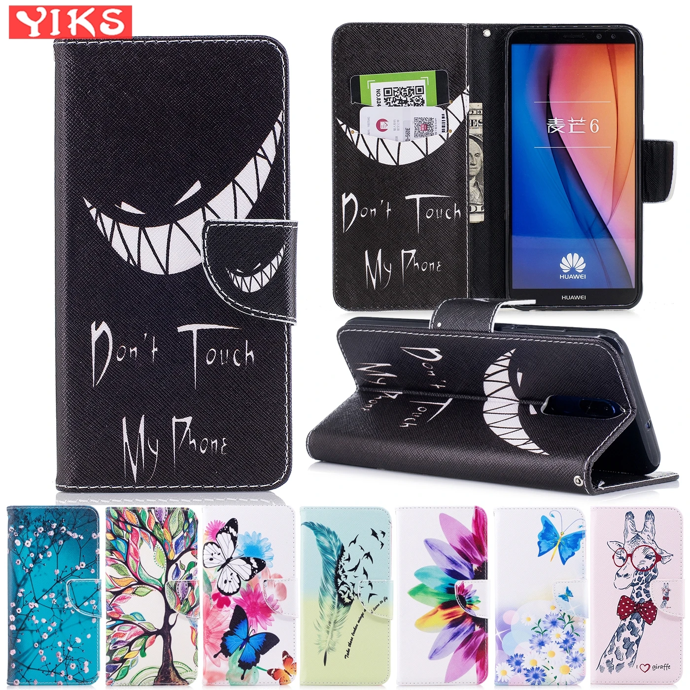 

For Huawei Mate 10 Lite Flip Wallet Leather Case For fundas Huawei Mate 10 Lite Case Solid Silicone coques Phone Bags