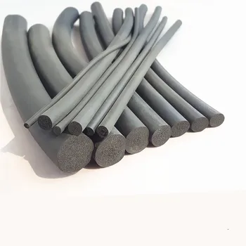 

Black Foamed silicone rubber Round seal strip dia1 1.5 2 3 4 5 6 7 8mm O type Foam rubber sealing strip damper waterproof strip