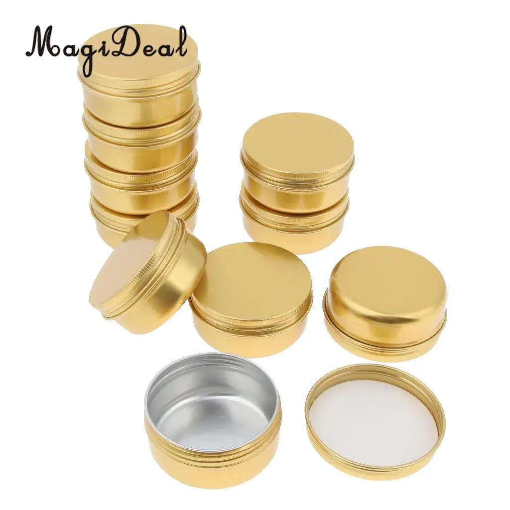 Bulk Lot of 20pcs Aluminum Cosmetic Makeup Cream Empty Lip Balm Nail Arts Eyeshadow Jars Tin Box Case 50g