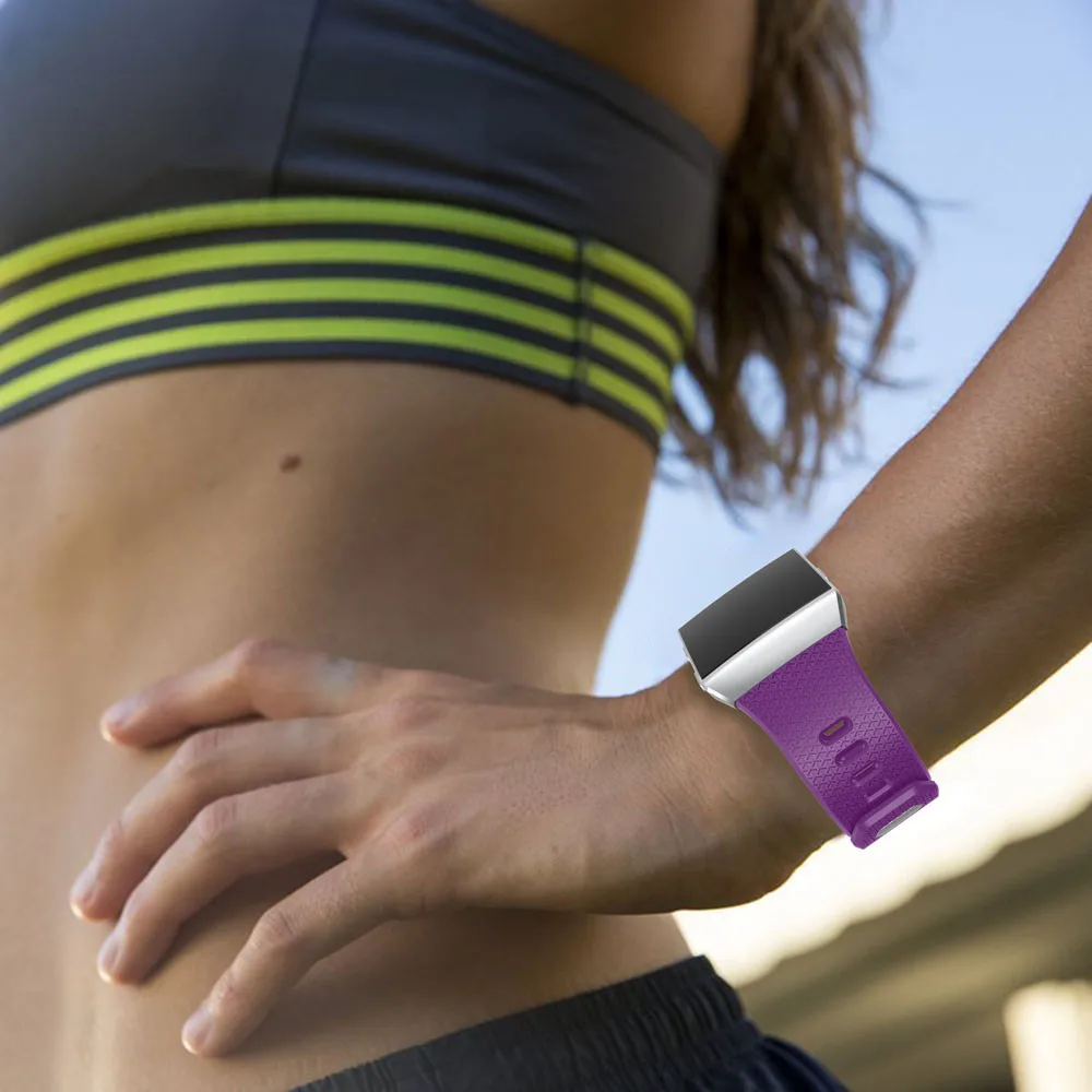 Силиконовый сменный ремешок для наручных часов Fitbit группа; маленькие и большие размеры Размеры умные аксессуары браслет наручные ремешок, умный Браслет