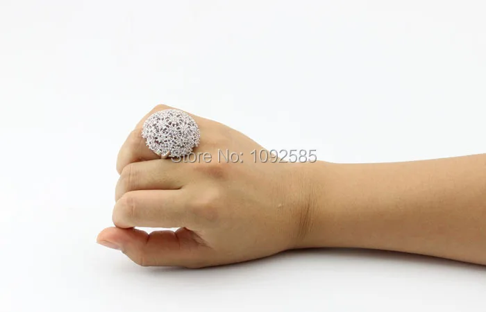 LYCOON, горячая Распродажа, элегантные обручальные кольца с белыми Австрийскими кристаллами, посеребренные роскошные кольца с кубическим цирконием, женские кольца