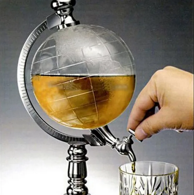 1000cc креативный Глобус винный делитель инструменты для заливки зеленого чая украшение для бара и вечеринки Пивные Бочки барные инструменты