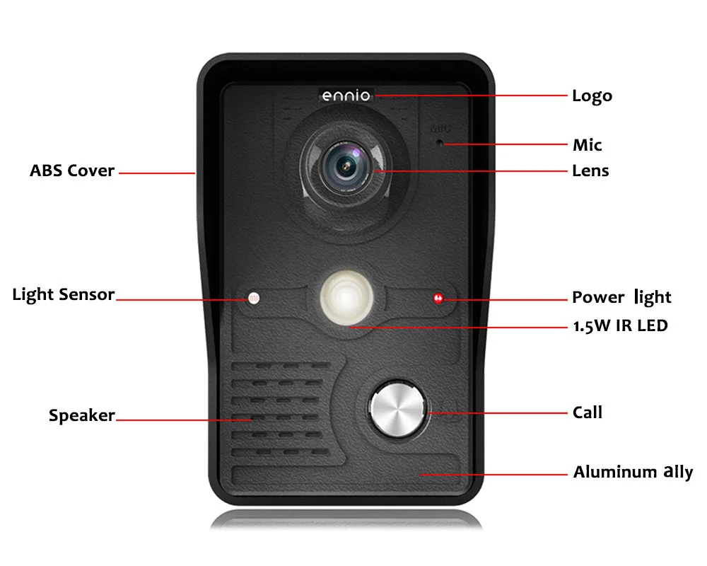 SY813MKB21&nbsp;7 inch Video Door Phone Doorbell Intercom Kit 2 camera 1 monitor