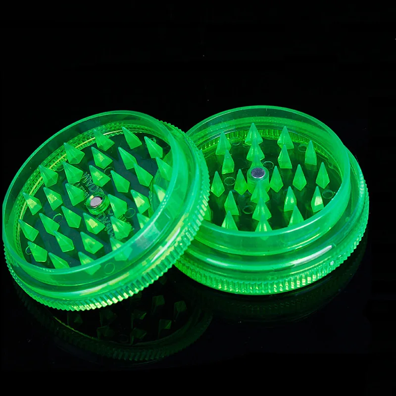 12Pcs/Pack Dia:60MM 3 Layers Pure Mackaki Plastic Pepper Mill Acrylic Spice Crusher Hand Muller Mixed Color 3