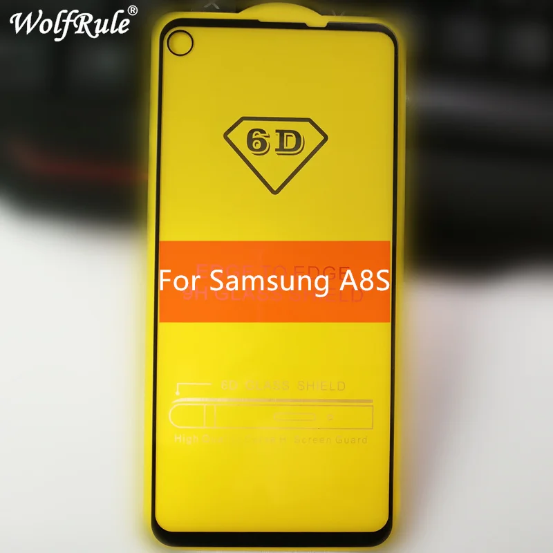 For Tempered Glass Samsung Galaxy A8S Screen Protector Full Cover&ampFull Glue Protective Film | Мобильные телефоны и