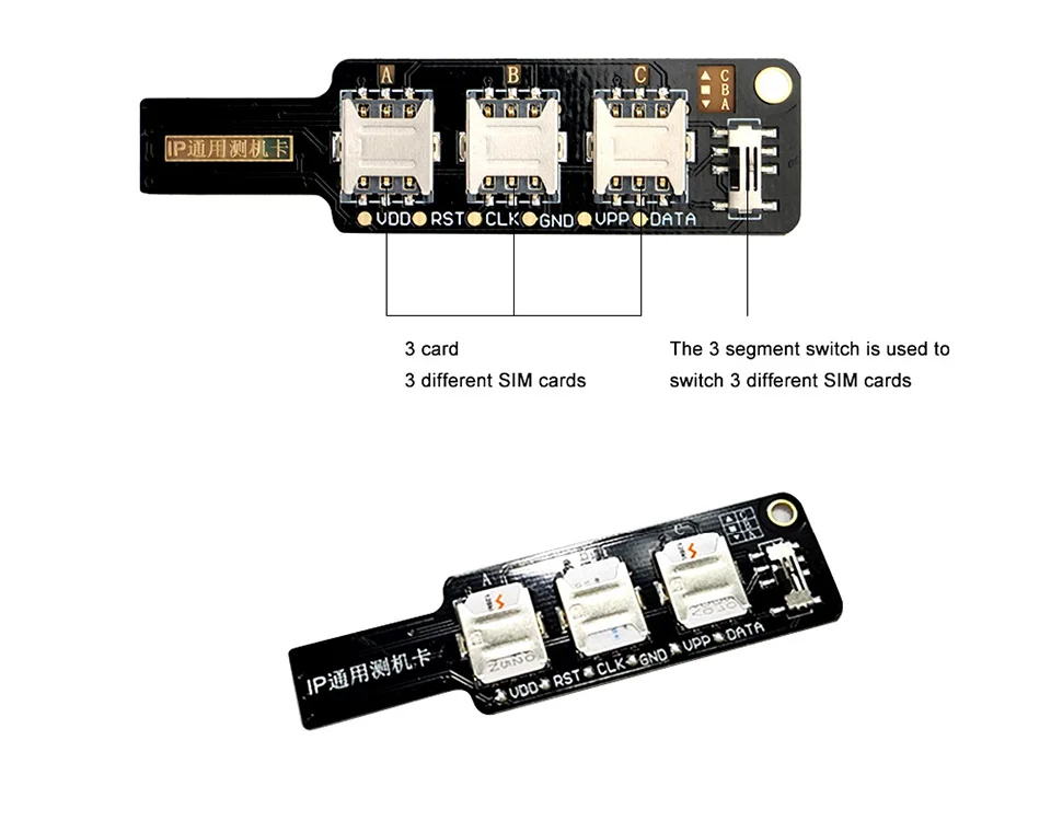 3 в 1 IP Универсальная Тестовая карта для iPhone iPad(sim-версия) Android Nano Cato тест сигнала ing инструмент мобильный телефон SIM Тестовая карта