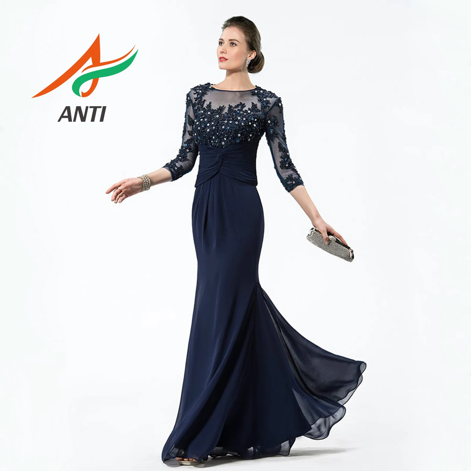 dark blue mother of the bride dresses