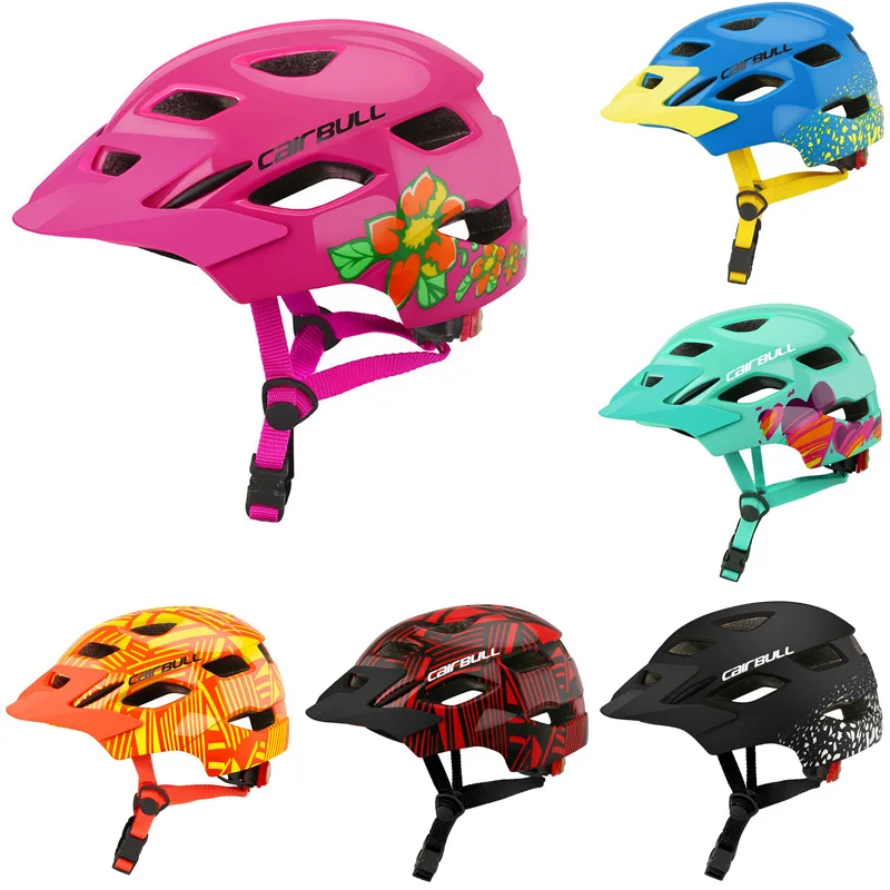 

Children Kids Pink bicycle Helmet scooter balance car Skating Sports helmet with taillights bicycle cycling safe rear light Bell