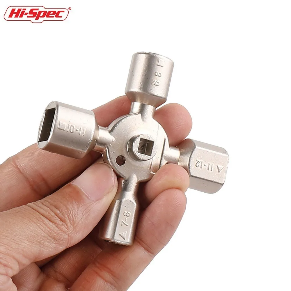 Hi-Spec 10 in 1 Universal Cross Key Plumber Key Magnetic Triangle Square Wrench Radiators for Elevator Train Cabinet Multitool Hi-Spec 10 in 1 Universal Cross Key Plumber Key Magnetic Triangle Square Wrench Radiators for Elevator Train Cabinet Multitool