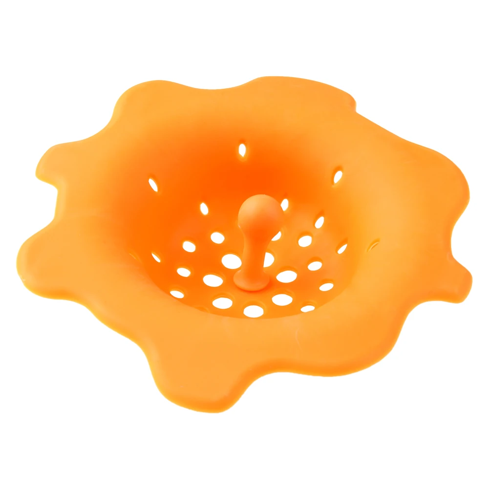 Многофункциональный цветок, кухонный канализационный фильтр для раковины, Сливная крышка, пробка для волос, дуршлаги, силиконовые кухонные фильтры, гаджеты для ванной комнаты - Цвет: Цвет: желтый