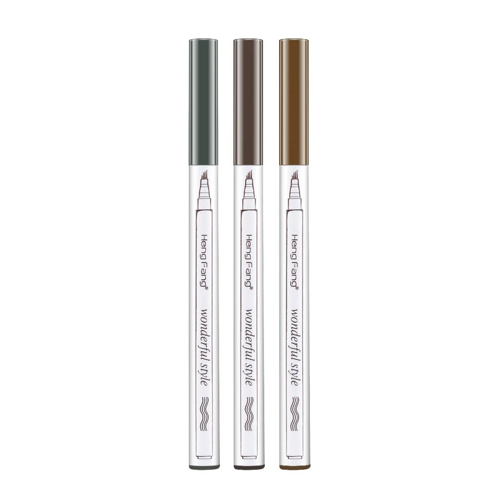 Waterproof Eyebrow Pencil Long Lasting Brow Liner Definer Pen Tattoo Microblading Tool - Maroon/Brown/Dark Gray Optional