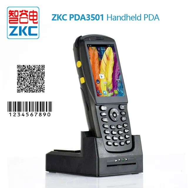 Android Handheld qr code Scanner with rfid reader , 3.5inch Touch
