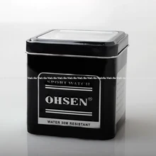 Бренд OHSEN Подарочная коробка спортивные светодиодные часы металлические ящики и упаковка ветрозащитная Relogio cajas para