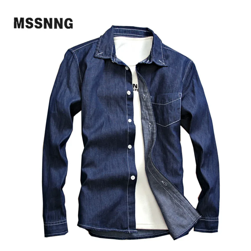 Brand Men Cowboy Shirts Top Casual Long Sleeve Shirt Plus Size Men