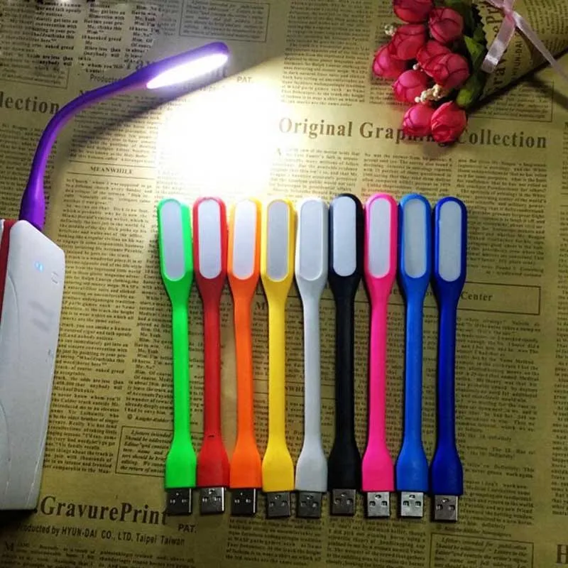 Ультра яркий 1,2 Вт светодиодный s USB лампа для ноутбука компьютера ноутбука ПК портативная Гибкая Металлическая грифовая светодиодный USB Свет Складная книга свет
