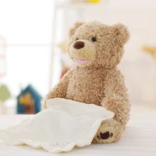 2018 Teddy Bear hide and seek Animated Stuffed Animal talking bear toy shy bear best birthday gift for children