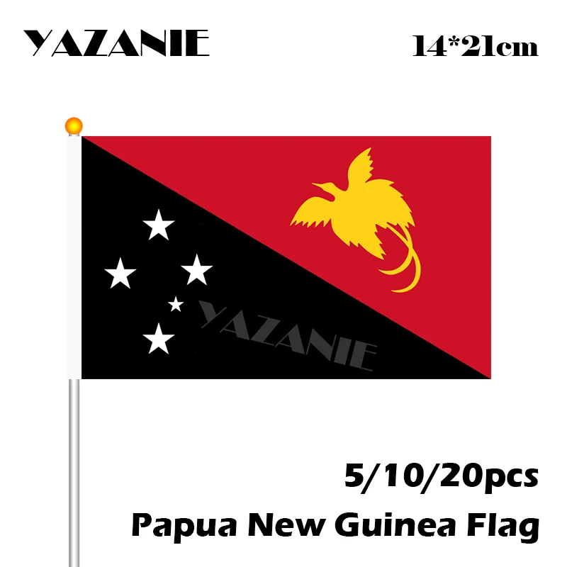 YAZANIE 14*21 см 5/10/20 шт. Папуа Новая провинция ручная волна флаги Настраиваемые стран