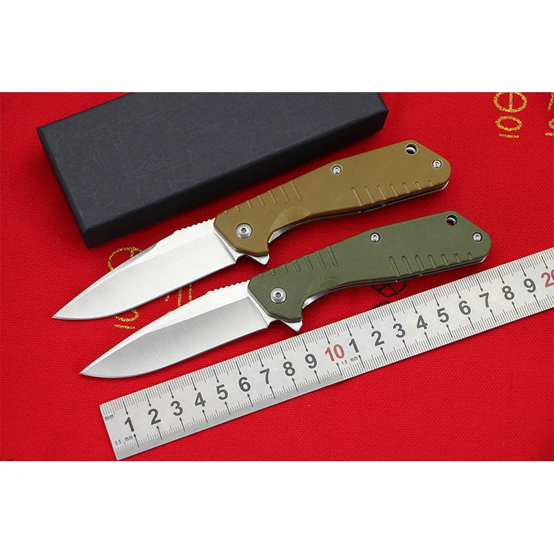 

LOVOCOO Tuan Yu NEW Flipper folding knife D2 blade G10 handle Outdoor camping hunting pocket fruit knives EDC tools Gift bearing