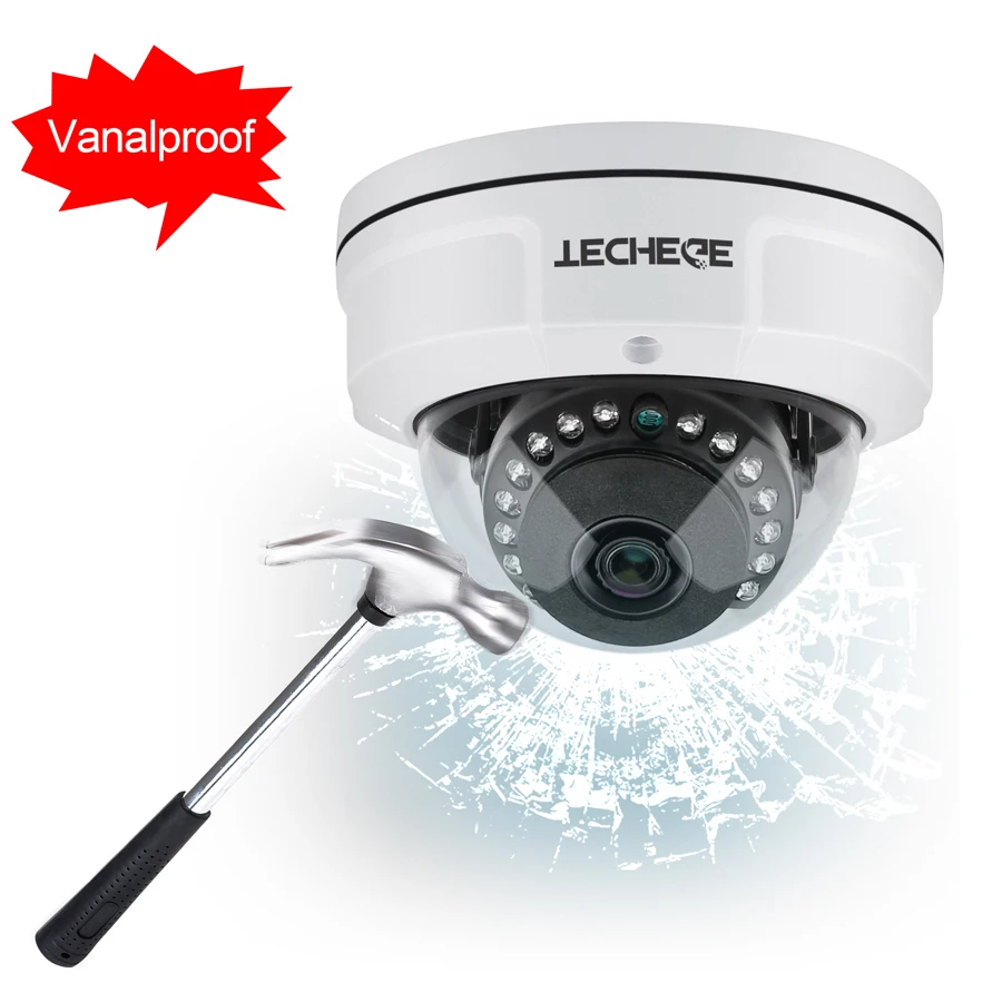 Techege H.265 8CH CCTV Системы 4MP POE NVR 4.0MP ip камера купольная с защитой от умышленной порчи