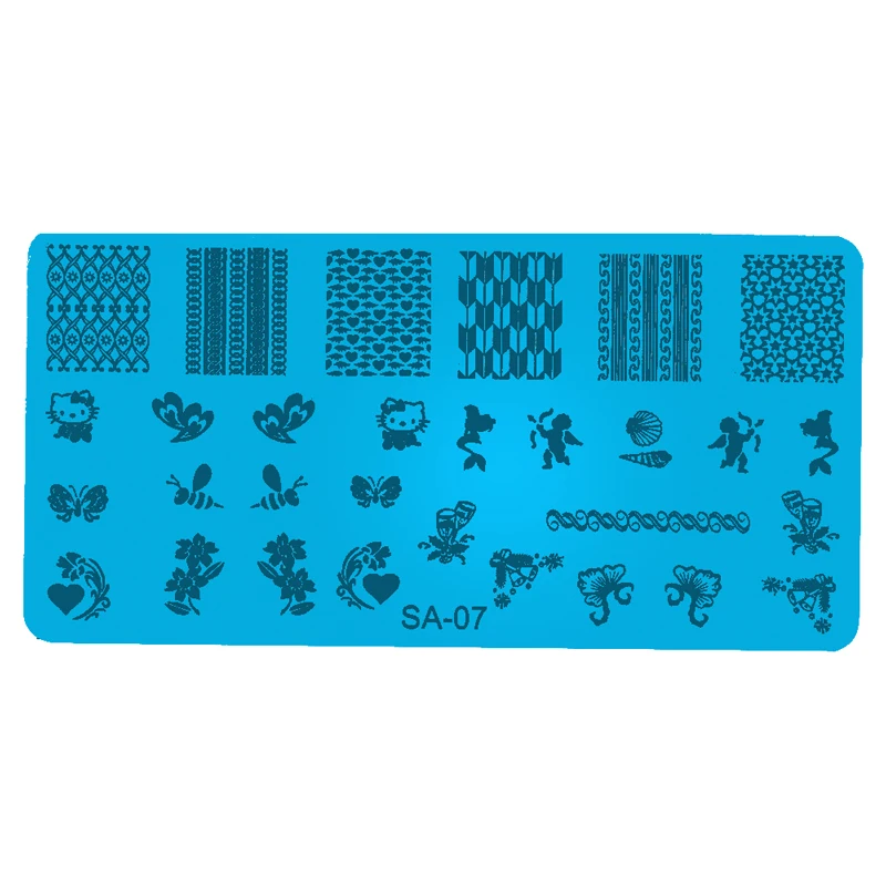

Women Girls 6CM*12CM DIY Nail Art Stamping Stamper nail plates scraper nail art for butterfly nail stamping plates