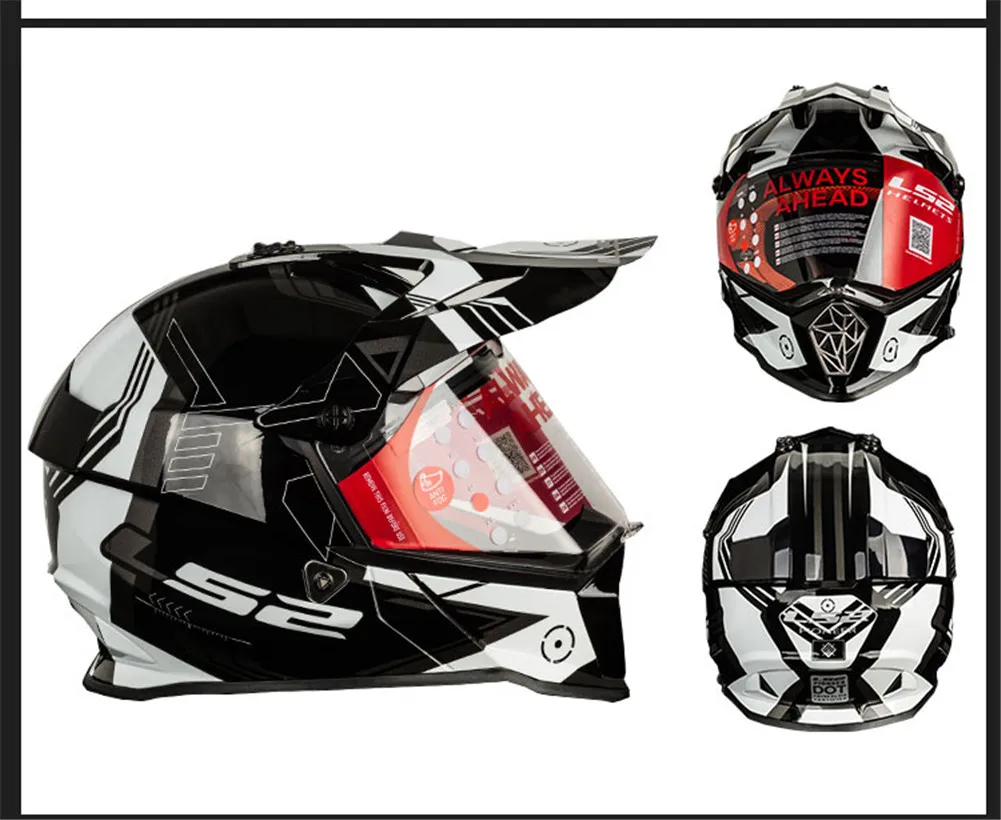 LS2 MX436 PIONEER двойной спортивный мотоциклетный шлем мотокросса бездорожья 0613 ATV Casque Casco мотоциклетные шлемы de Motociclista