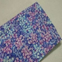 Красивые фиолетовые синие розовые цветки сакуры, японской вишни Цветочная хлопчатобумажная ткань 50x105 см для DIY шитья ткани платье шляпа сумка украшение дома